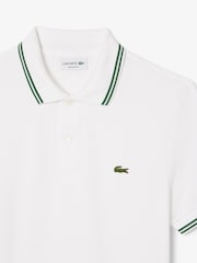 Lacoste Regular Fit Stripe Collar Piqué Polo Shirt - Image 8 of 9