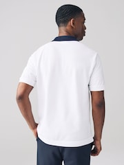 Lacoste Regular Fit Stripe Collar Piqu Polo Shirt - Image 2 of 6