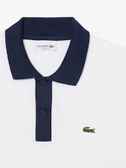 Lacoste Regular Fit Stripe Collar Piqu Polo Shirt - Image 5 of 6