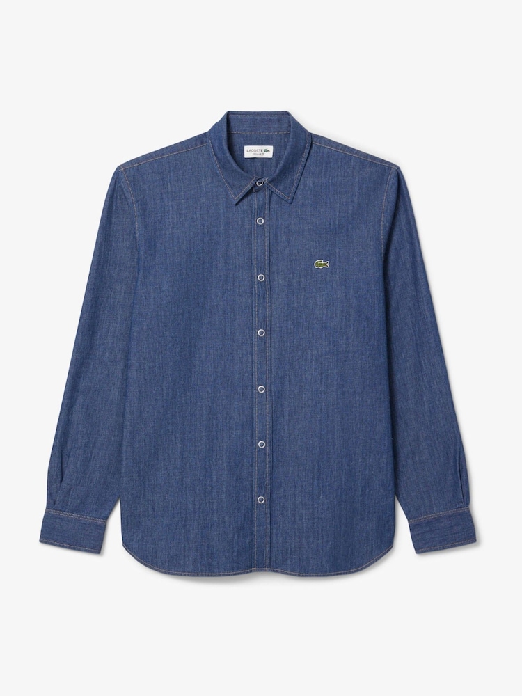 Lacoste Regular Fit Lightweight Indigo Denim Shirt - Image 1 of 3