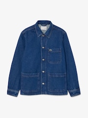 Lacoste Woven Denim Overshirt - Image 4 of 6