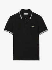 Lacoste Regular Fit Stripe Collar Piqué Polo Shirt - Image 1 of 3