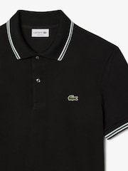Lacoste Regular Fit Stripe Collar Piqué Polo Shirt - Image 2 of 3