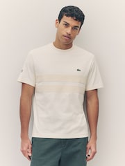 Lacoste Classic Fit Heavy Jersey Mesh Insert T-Shirt - Image 1 of 8