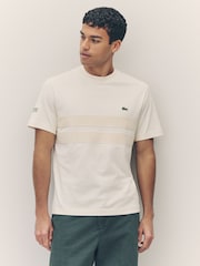 Lacoste Classic Fit Heavy Jersey Mesh Insert T-Shirt - Image 4 of 8