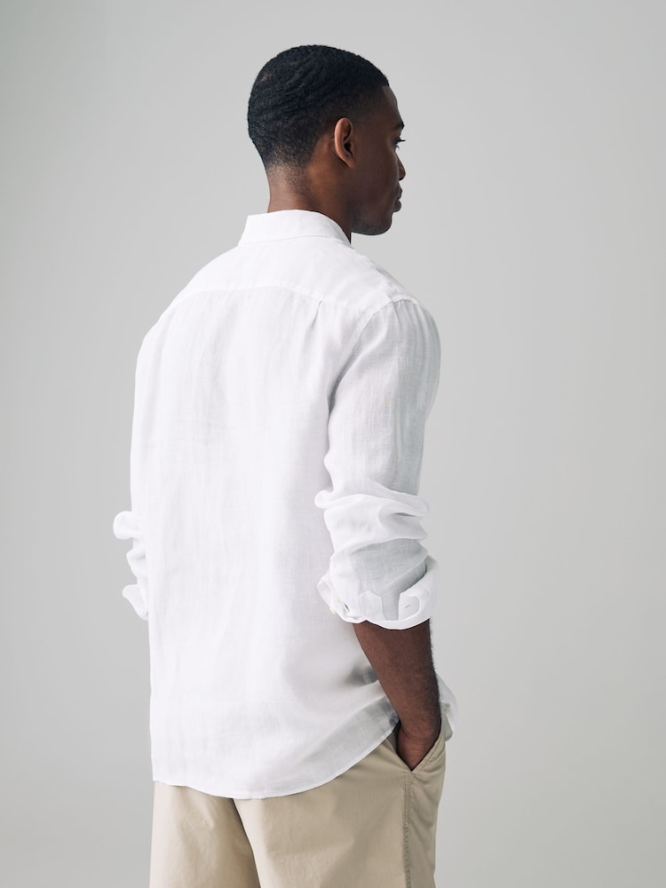 Lacoste Regular Fit Linen Shirt - Image 2 of 6