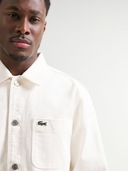 Lacoste Woven Denim Overshirt - Image 3 of 7