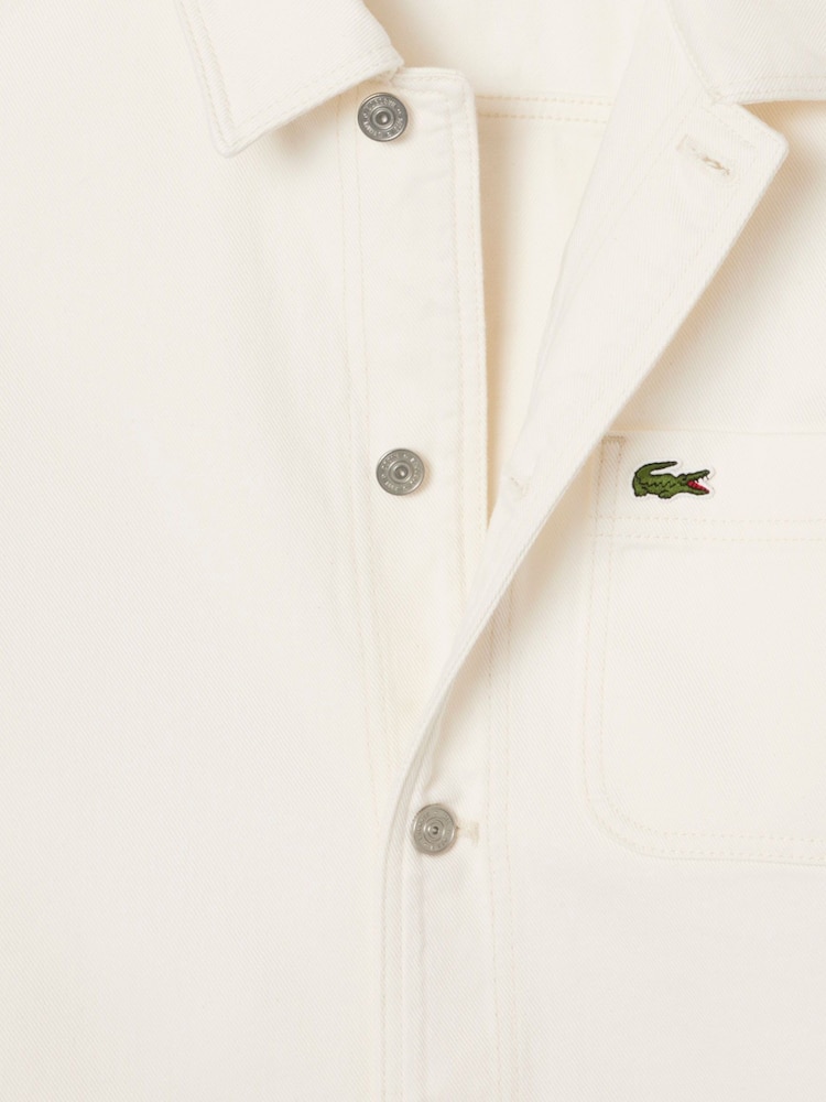 Lacoste Woven Denim Overshirt - Image 7 of 7
