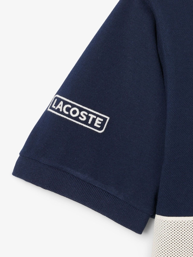 Lacoste Classic Fit Mesh Insert Polo Shirt - Image 4 of 4