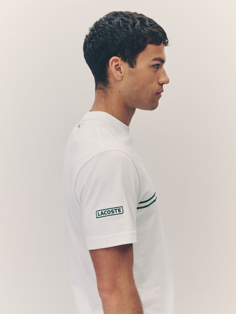 Lacoste Classic Fit Embroidered Printed Jersey T-Shirt - Image 4 of 7