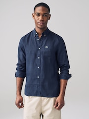 Camisa de lino de corte estándar de Lacoste - Imagen 1 de 7