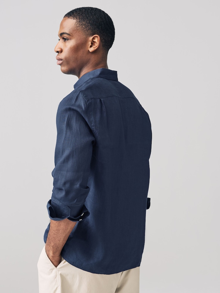 Camisa de lino de corte estándar de Lacoste - Imagen 2 de 7