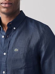 Camisa de lino de corte estándar de Lacoste - Imagen 3 de 7