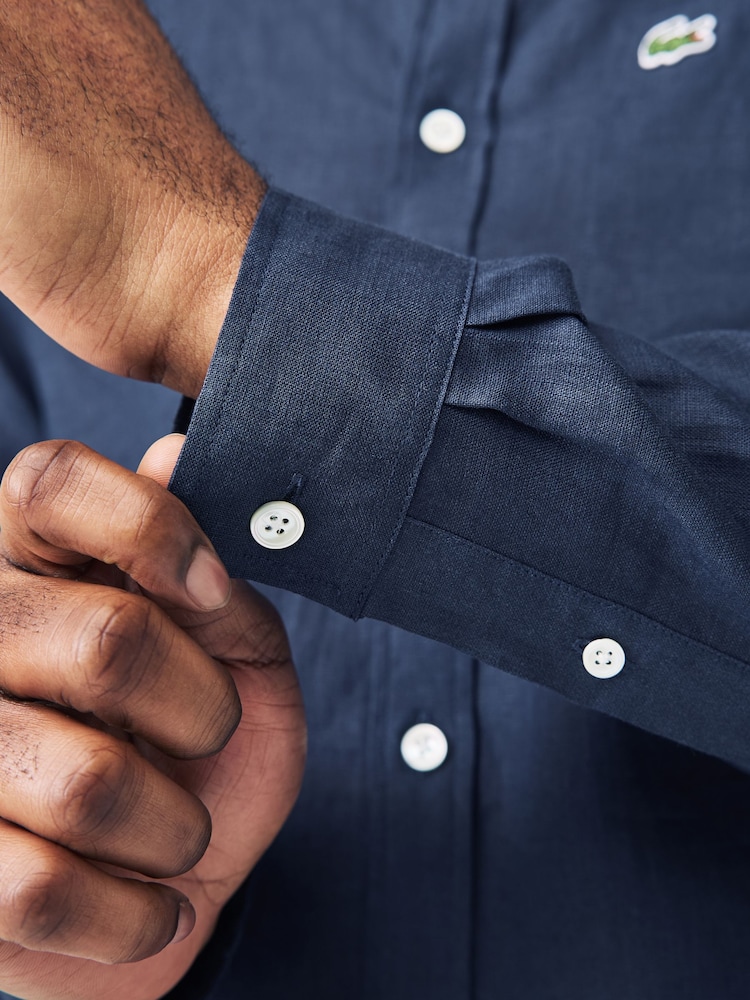 Camisa de lino de corte estándar de Lacoste - Imagen 4 de 4