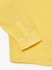 Amarillo - Camisa de lino de corte estándar de Lacoste - Imagen 9 de 9