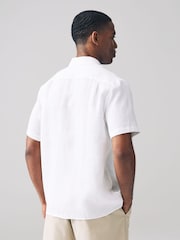 Lacoste Regular Fit Short Sleeved Linen Shirt - Image 2 of 5