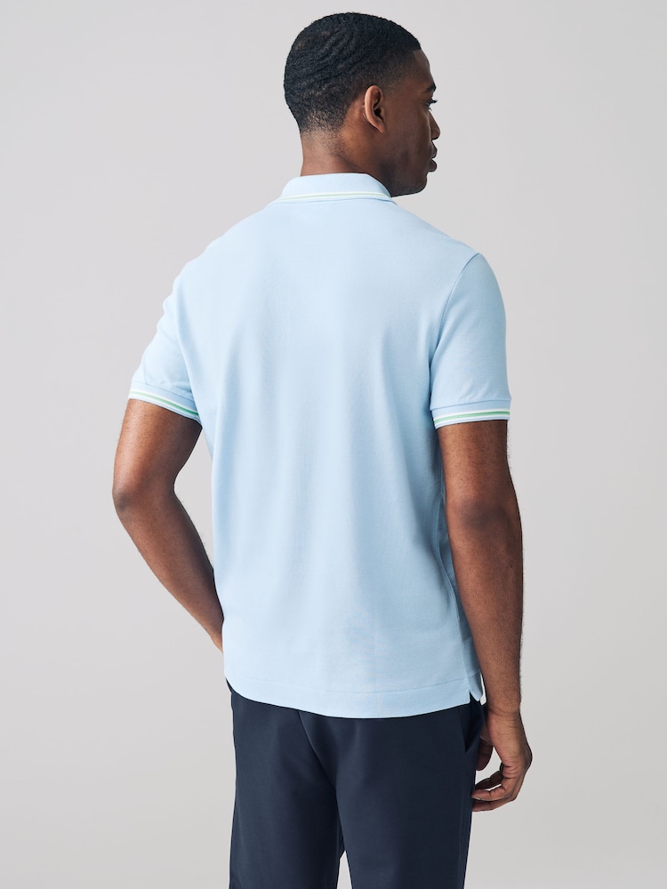 Lacoste Regular Fit Stripe Collar Piqué Polo Shirt - Image 2 of 7