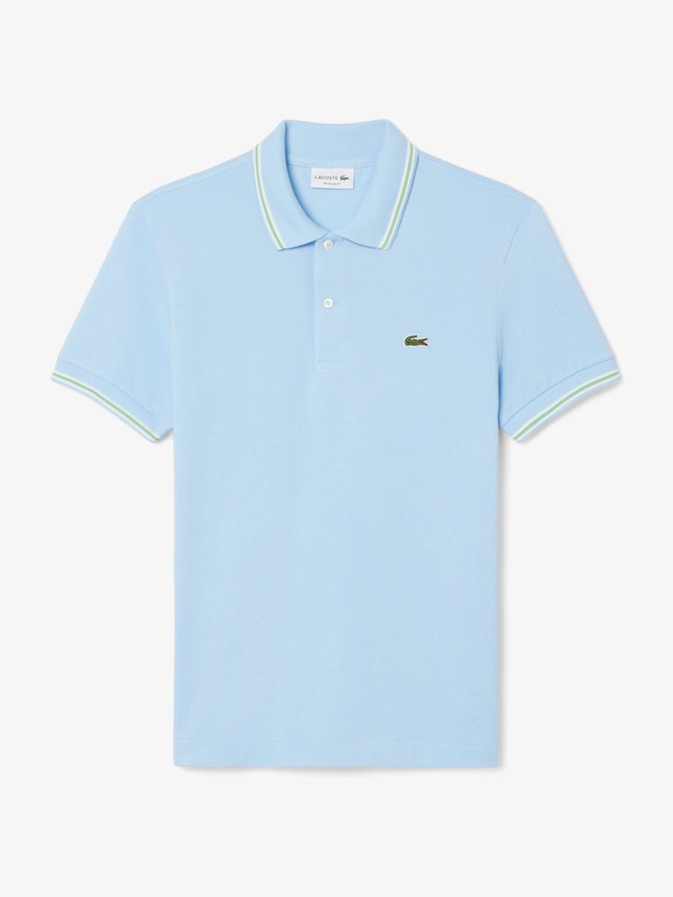 Lacoste Regular Fit Stripe Collar Piqué Polo Shirt - Image 5 of 7