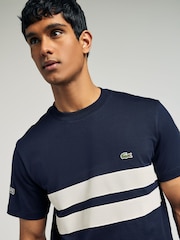 Lacoste Classic Fit Heavy Jersey Mesh Insert T-Shirt - Image 3 of 5