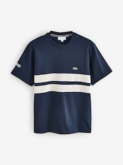 Lacoste Classic Fit Heavy Jersey Mesh Insert T-Shirt - Image 5 of 5