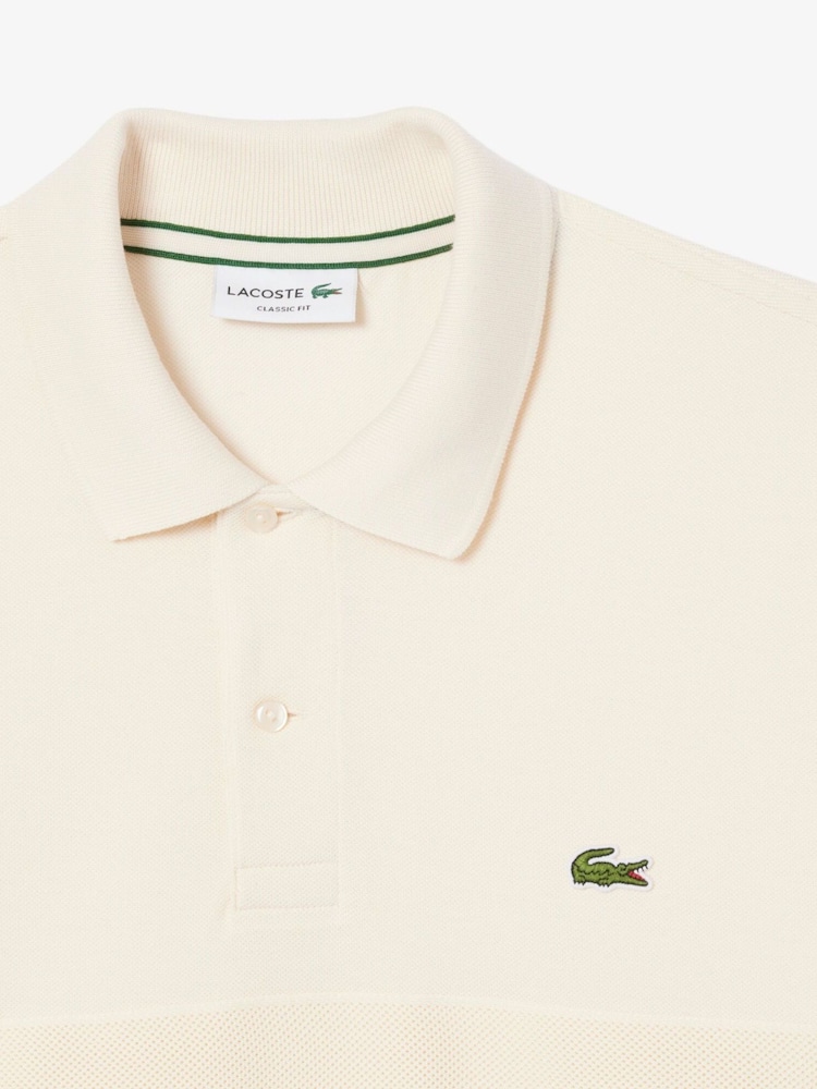Lacoste Classic Fit Mesh Insert Polo Shirt - Image 3 of 4
