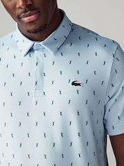 Футболка-поло классического кроя с принтом и УФ-защитой Lacoste Golf - Изображение 3 из 5