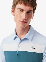 Синий - Lacoste футболка-поло классического кроя с УФ-защитой Golf - Изображение 4 из 6