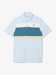 Синий - Lacoste футболка-поло классического кроя с УФ-защитой Golf - Изображение 5 из 6