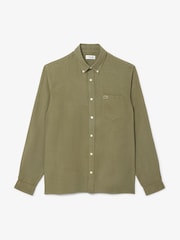 Lacoste Regular Fit Linen Shirt - Image 5 of 7