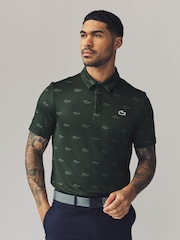 Lacoste Regular Fit UV Protect Printed Golf Polo Shirt - Image 1 of 4