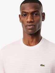 Lacoste Classic Fit Striped Heavy Cotton T-Shirt - Image 3 of 6