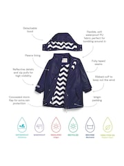 Muddy Puddles Navy Blue Muddy Puddles Waterproof Insulated Puddleflex Jacket - Image 4 of 4