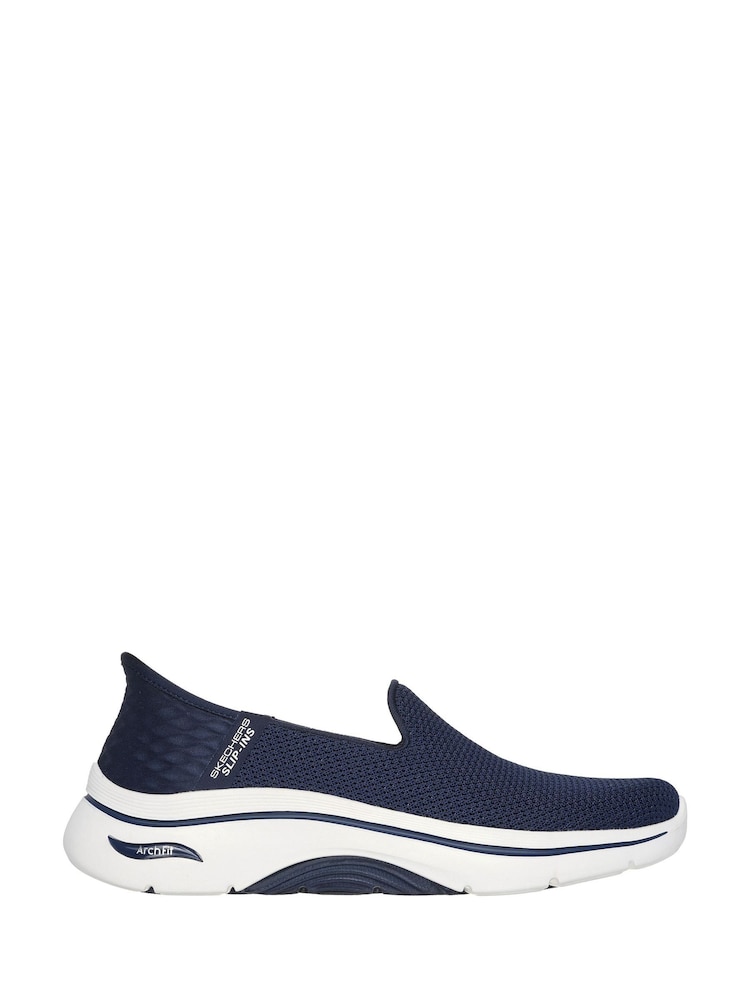 Skechers Blue Go Walk Arch Fit 2.0 Slip In Trainers - Image 1 of 3 Skechers Blue Go Walk Arch Fit 2.0 Slip In Trainers - Image 1 of 3