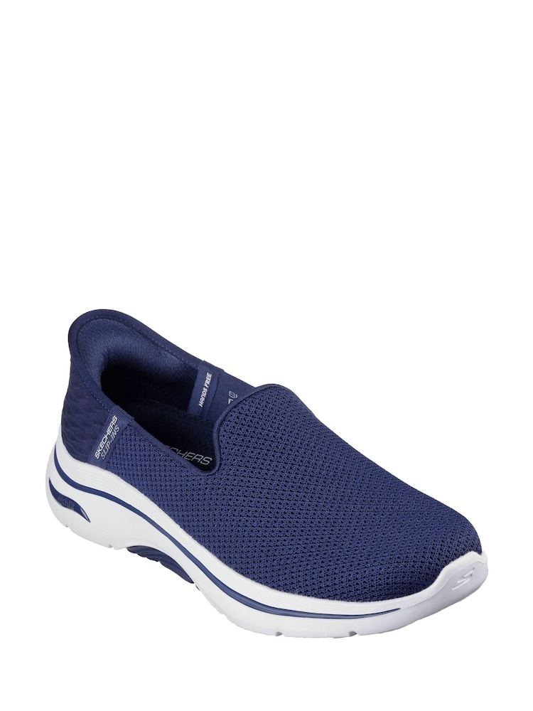 Skechers Blue Go Walk Arch Fit 2.0 Slip In Trainers - Image 2 of 3