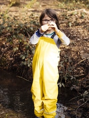 Muddy Puddles Yellow Muddy Puddles Waterproof Insulated Puddleflex Dungarees - Image 1 of 3