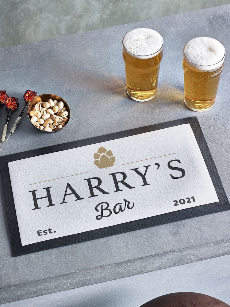 Loveabode Personalised Black Beer Mat - Image 1 of 4