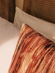 Orange 59 x 59cm Haze Velvet Stripe Cushion - Image 2 of 5