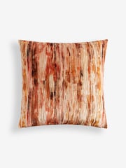 Orange 59 x 59cm Haze Velvet Stripe Cushion - Image 3 of 5