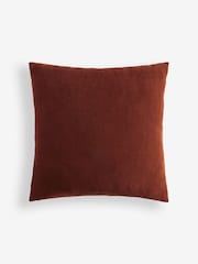 Orange 59 x 59cm Haze Velvet Stripe Cushion - Image 4 of 5