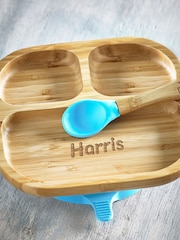 Loveabode Personalised Babys Suction Plate with matching Spoon & Fork - Image 2 of 3
