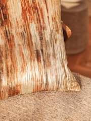 Orange 43 x 43cm Haze Velvet Stripe Cushion - Image 2 of 5