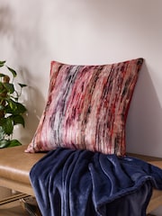 Fuchsia Pink 59 x 59cm Haze Velvet Stripe Cushion - Image 1 of 5