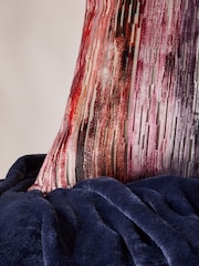Fuchsia Pink 59 x 59cm Haze Velvet Stripe Cushion - Image 2 of 5