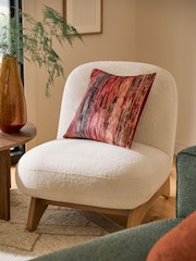Fuchsia Pink 43 x 43cm Haze Velvet Stripe Cushion - Image 1 of 5
