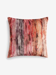 Fuchsia Pink 43 x 43cm Haze Velvet Stripe Cushion - Image 3 of 5