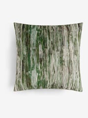 Green 59 x 59cm Haze Velvet Stripe Cushion - Image 3 of 5