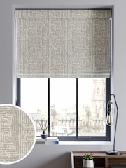 Grey Textured Maze Jacquard Made to Measure Roman Blinds - Image 1 of 6
