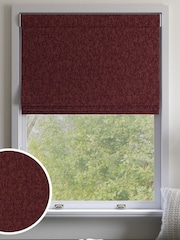 Wine Red Burgundy Heavyweight Chenille Made to Measure Roman Blind - Image 1 of 6