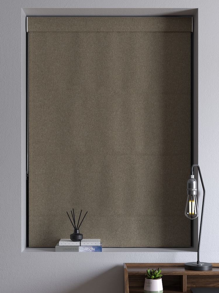 Khaki Green Cosy Chenille Made to Measure Roman Blinds - Image 2 of 6