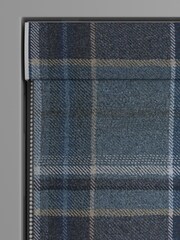 Blue Brushed Check Made to Measure Roman Blind - Image 3 of 6